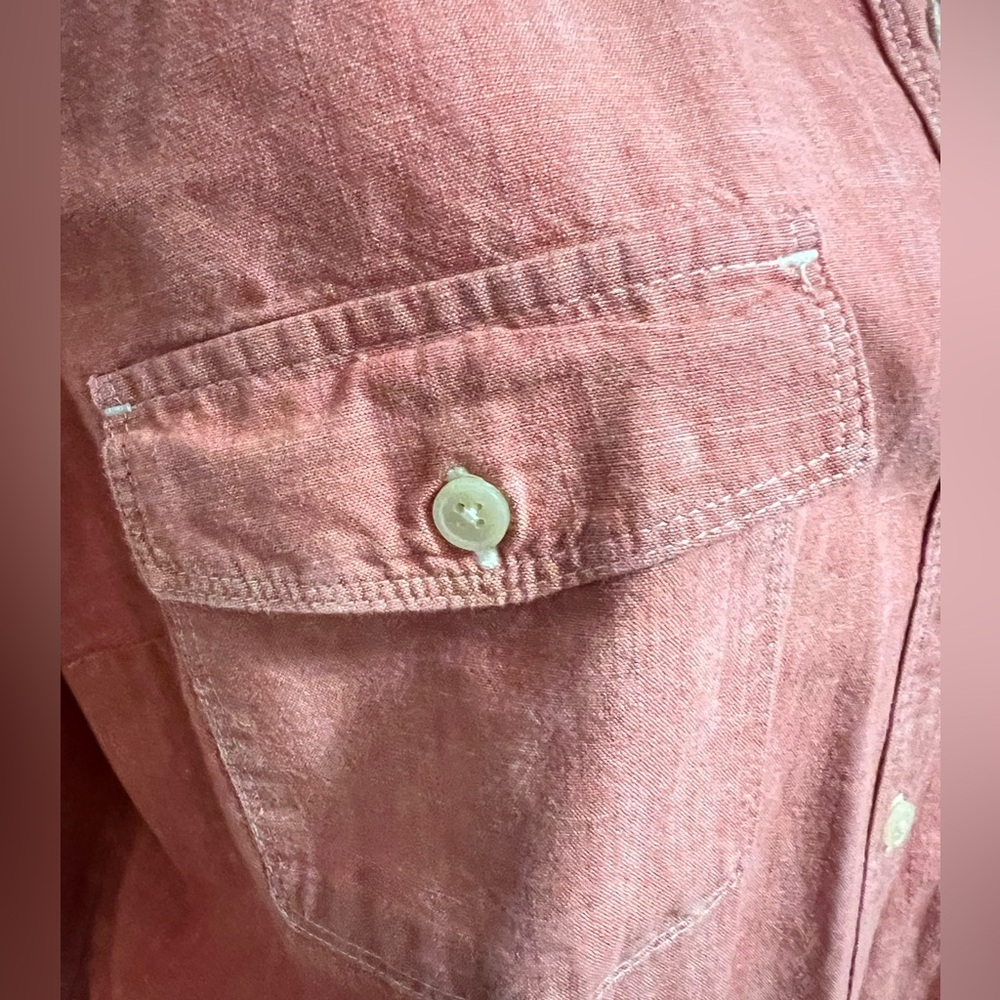 Old Navy Women’s Denim Soft Pink Button-Up Shirt Size XL - Picture 7 of 9